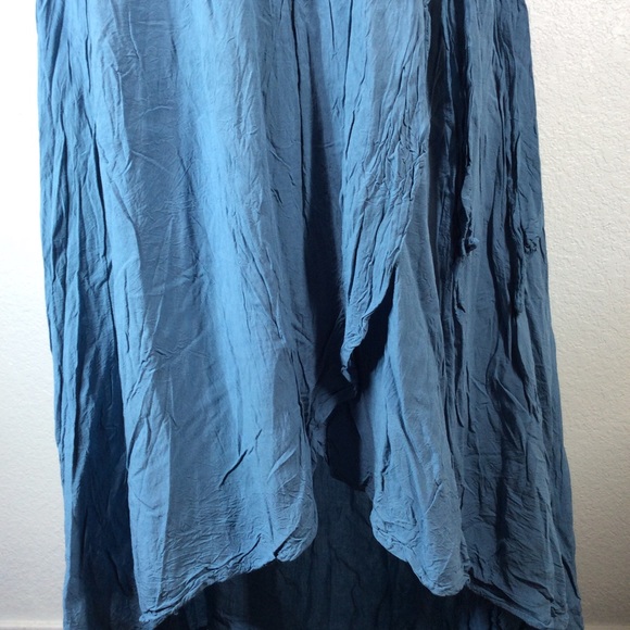 Love + Harmony Faux Wrap Maxi Womens Dress Embroidered Flutter Sleeve V-Neck - Picture 6 of 15